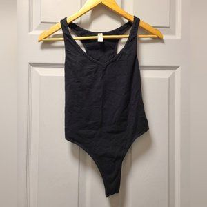 American Apparel Racerback tank with neck and thong bodysuit, sz M